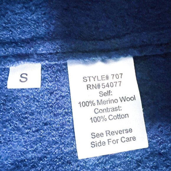 CAbi Aristocrat Coat Felted Merino Wool Blue Light Weight Women’s Sz Small #707 - Picture 10 of 11